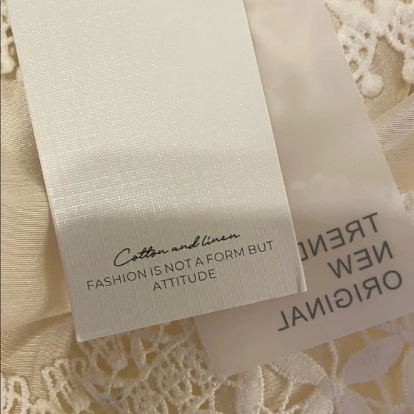 Elegant Lace Trim Cream Blouse - Picture 9 of 9